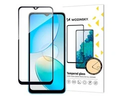 Wozinsky Full Glue Infinix Hot 12i viso ekrano Apsauginis stiklas su rėmeliu juodas (tinka dėklui)