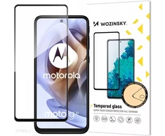 Wozinsky Full Glue Moto G51 Full Screen Apsauginis stiklas with Juodas Frame