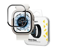 Wozinsky Full Glue Apsauginis stiklas Apple Watch Ultra 49mm 9H Full Screen Apsauginis stiklas with Juodas Frame