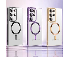 Dėklas Wozinsky Electroplated Magsafe Samsung Galaxy S24 FE – dėkals telefonui aukso spalvos