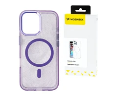 Wozinsky Glitter MagSafe for Samsung Galaxy S24 FE – dėklas telefonui violetinės spalvos with Glitter