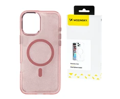 Wozinsky Glitter with Mag Safe for Samsung Galaxy S25 – dėklas telefonui rožinės spalvos with Glitter