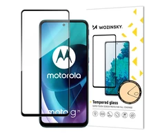 „Wozinsky Apsauginis stiklas Full Glue Super Tough“ ekrano apsauga, pilnai padengta rėmeliu, tinkamas dėklas Motorola Moto G71 5G juodas