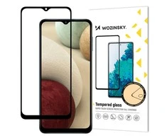 LCD apsauginis stikliukas "Wozinsky 5D Full Glue" Samsung A326 A32 5G 2021 pritaikytas dėklui juodas
