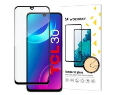 Wozinsky super durable Full Glue apsauginis stiklas full screen with Case Friendly TCL 30 juodas frame