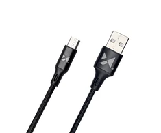 Wozinsky kabelis USB – microUSB 2,4A 1m juodos spalvos (WUC-M1B)