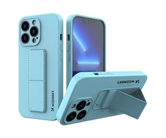 Wozinsky silikoninis su stoveliu Apple iPhone 13 mini dėklas telefonui žydros spalvos