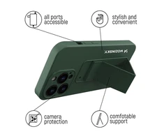 Wozinsky Kickstand dėklas skirtas Xiaomi Redmi 10X 4G / Xiaomi Redmi Note 9, raudonas