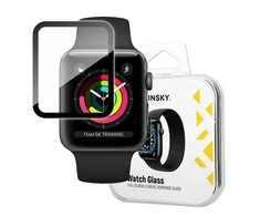 Wozinsky Watch Glass Hybrid Glass skirtas Apple Watch 3 38mm / Watch 2 38mm / Watch 1 38mm Juodas