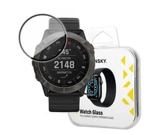 Wozinsky laikrodžio stiklas "Garmin Fenix 6X Pro“ juodai spalvai