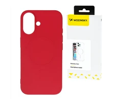 Wozinsky Liquid Silicone MagSafe for Samsung Galaxy S25 Plus – dėklas telefonui raudonos spalvos