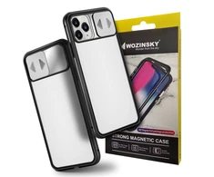 Wozinsky Magnetic Cam Slider Full Body built-in front glass lens rotector Huawei P40 dėklas telefonui juodos spalvos