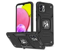 Wozinsky Ring Armor Samsung Galaxy A03 armored magnetic holder ring dėklas telefonui juodos spalvos