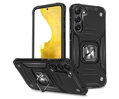 Wozinsky Ring Armor Samsung Galaxy S23 armored magnetic holder ring dėklas telefonui juodos spalvos