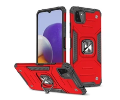 Wozinsky Ring Armor dėklas skirtas Samsung Galaxy A22 4G, raudonas