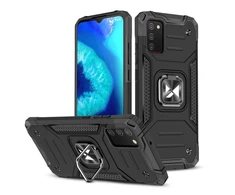 Wozinsky Ring Armor dėklas skirtas Samsung Galaxy A03s, juodas