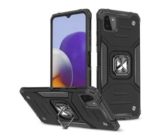 Wozinsky Ring Armor dėklas skirtas Samsung Galaxy A22 4G, juodas