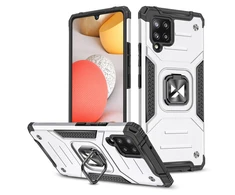 Wozinsky Ring Armor dėklas skirtas Samsung Galaxy A42 5G, sidabrinis