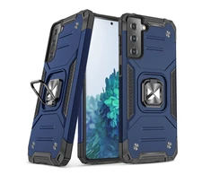 Wozinsky Ring Armor tvirtas hibridinis dėklas + magnetinis laikiklis skirtas Samsung Galaxy S22 + (S22 Plus), mėlynas
