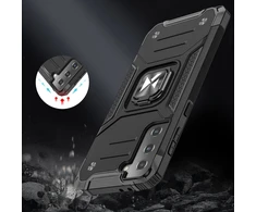 Wozinsky Ring Armor tvirtas hibridinis dėklas skirtas Samsung Galaxy S22, mėlynas