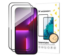 Wozinsky Set of 2x Super Durable Full Glue Apsauginis stiklas Visas ekranas su rėmeliu dėklas Apple iPhone 14 Pro Juodas