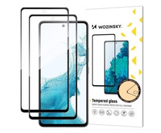 Wozinsky 2x Set Super Tough Full Glue Apsauginis stiklas Full Screen su rėmeliu Case Friendly Samsung Galaxy A53 5G juodos spalvos
