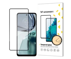 Wozinsky Super Durable Full Glue Apsauginis stiklas Full Screen With Frame Case Friendly Motorola Moto G62 Juodas