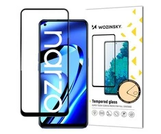 Wozinsky Super Tough Full Glue Apsauginis stiklas Full Screen With Frame Case Friendly Realme Narzo 50A Juodas