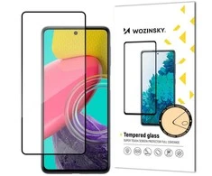 Wozinsky itin tvirtas „Full Glue“ grūdintas stiklas per visą ekraną su rėmeliu, suderinamas su dėklais, skirtas Samsung Galaxy M53 5G, juodas