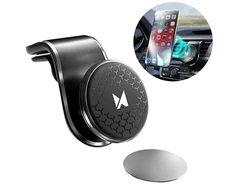 Wozinsky magnetinis telefono laikiklis oro grotelėms 360 juodos spalvos (WMH-03)