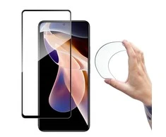Wozinsky Full Cover Flexi Nano Glass plėvelė Apsauginis stiklas su rėmeliu Xiaomi Redmi Note 11 Pro + / 11 Pro Transparent