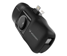 Išorinė baterija POWER BANK Wozinsky (WF16-YLS) lightning + Apple Watch Charger 5000mAh (20W) juoda