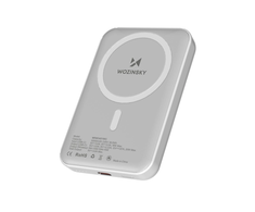 Wozinsky WRW349YWS 10,000 mAh Magnetic Power Bank - baltos spalvos