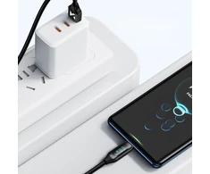 Kabelis USB A - USB C Wozinsky WUACC2 su ekranu 66W 6A 2m - juoda