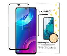 Wozinsky Super Durable Full Glue Apsauginis stiklas Full Screen With Frame Case Friendly TCL 30 5G Juodas