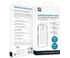 ZAGG komplektas cse + grūdintas stiklas IF DEFENCE BUNDLE IPHONE 13 / 14 / 15 / 16e skaidrus