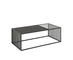 TV staliukas Black Red White Home4you Kavos staliukas STRINGTON 120x60xH40cm Juoda (MT_ACT/STO_STRING_120-BLACK)