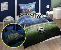 Detexpol Medvilninė tamsoje šviečianti patalynė Futbolas 3676