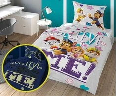 Detexpol Medvilninė tamsoje šviečianti patalynė Paw Patrol 27