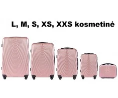 Kelioninis Didelis šviesiai ružavas (rose auksinis) lagaminas Wings 304L