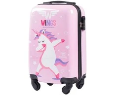 Kelioninis Mažas geltonas vaikiškas lagaminas Wings kd01 (rankiniam bagažui)