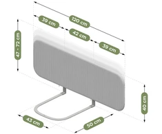 Bed guard rail Cover 50 Pilkas 120 cm