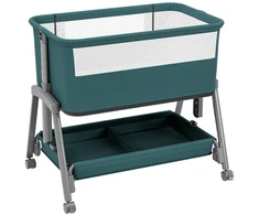 Bedside travel cot Dream 55 Žalias