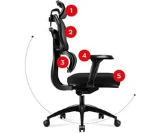 Žaidimų kėdė Huzaro Combat 7.0 Gaming Chair, Juoda