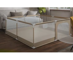 King Kids Baby playpen Cozy 28 rusvai gelsvas - 200 cm