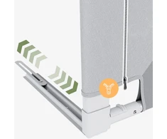 Meester Group Sp. z o.o. Meester Group Sp. su o.o. Bed guard rail Cover 46 Baltas-Pilkas 160 cm