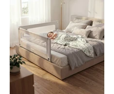 Apsauginis lovos barjeras Tulano Cover 46 Baltas-Pilkas – 160 cm, apsauga nuo iškritimo
