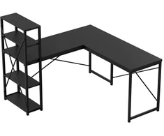 Meester Group Sp. z o.o. Corner desk with shelves Leader 5.9 Juodas 145 cm