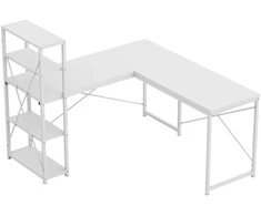 Mark Adler Meester Group Sp. su o.o. Corner desk with shelves Leader 5.9 Baltas 145 cm