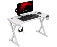 Huzaro Hero 2.3 RGB Gaming Desk baltas